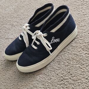 Womens Tory Burch Sport - Love All Navy and White Sneakers